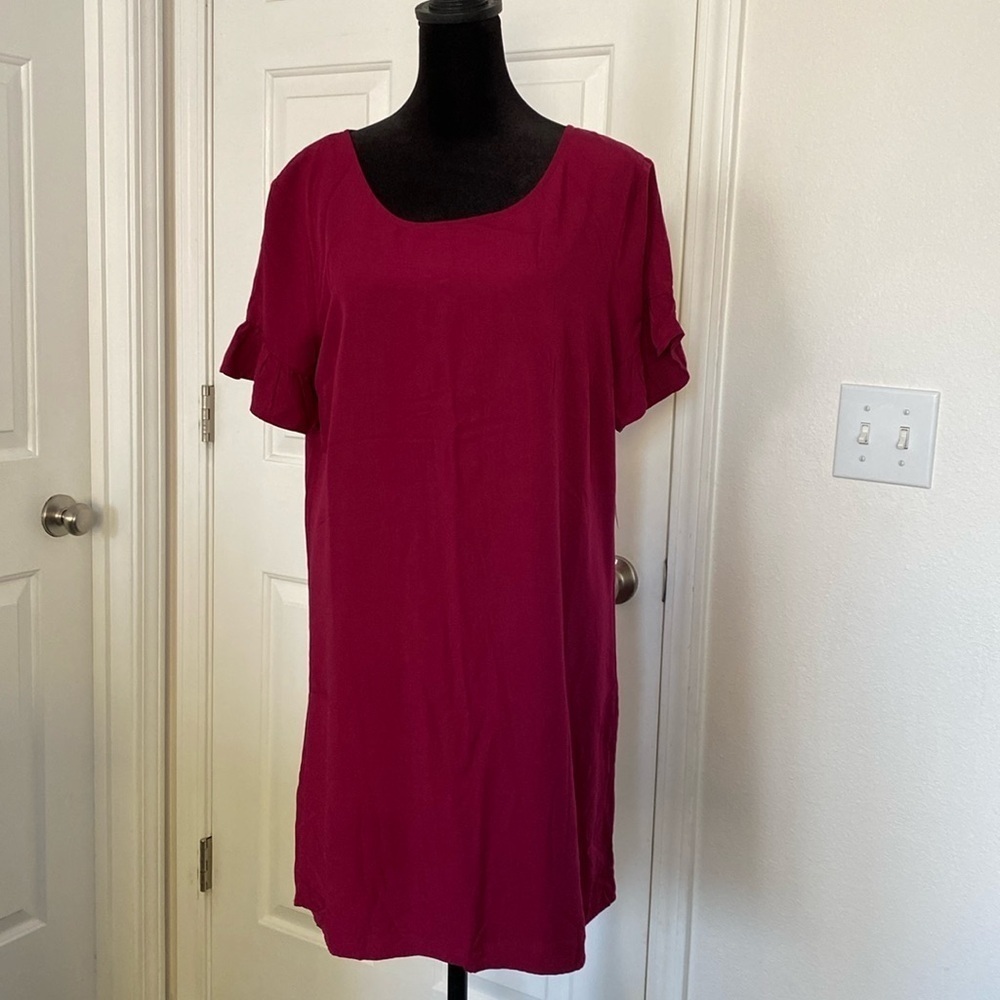 Lulus NWT mini burgundy shift dress.